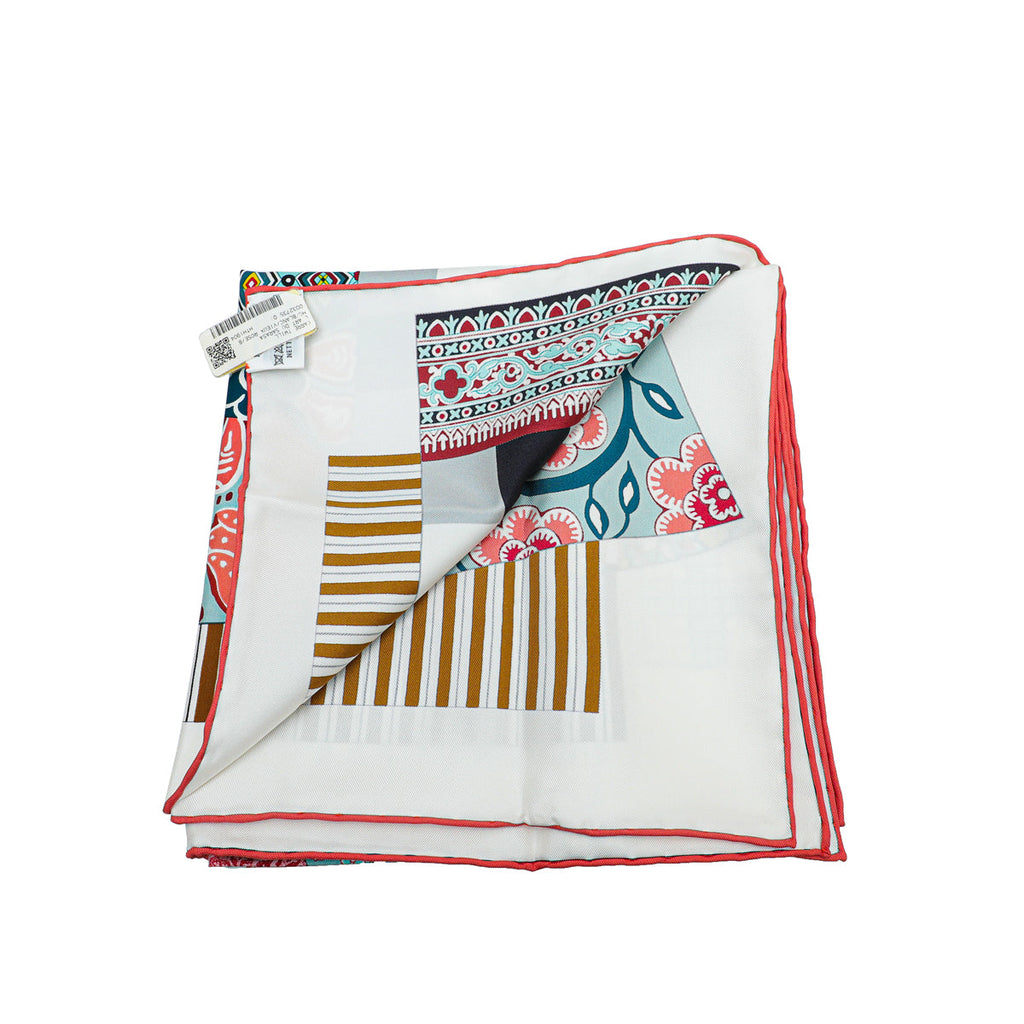 Hermes Tricolor Boucles Et Galons Du Tsar Wash Scarf
