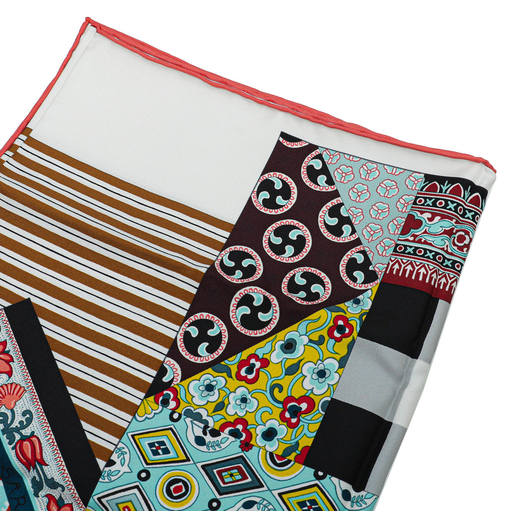 Hermes Tricolor Boucles Et Galons Du Tsar Wash Scarf