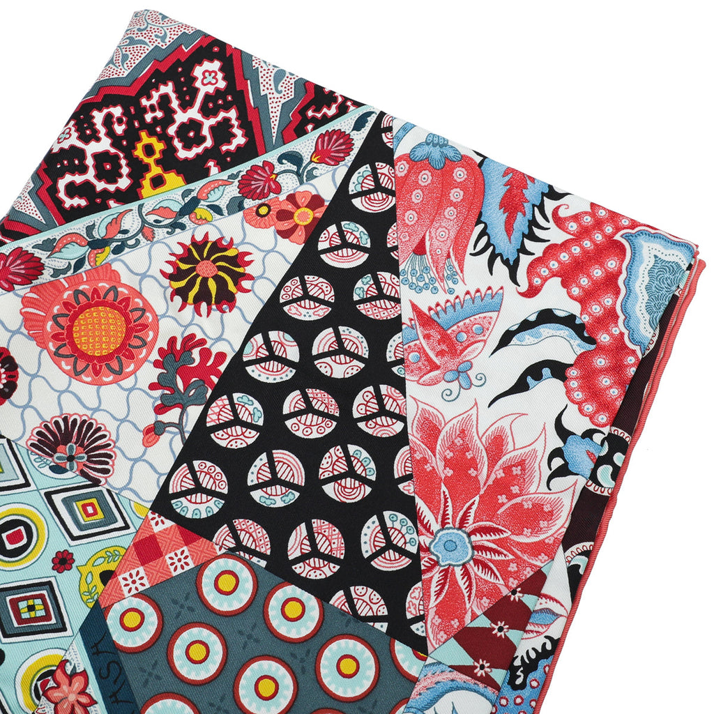 Hermes Tricolor Boucles Et Galons Du Tsar Wash Scarf