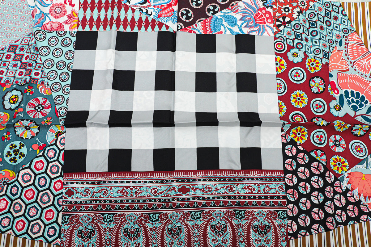Hermes Tricolor Boucles Et Galons Du Tsar Wash Scarf