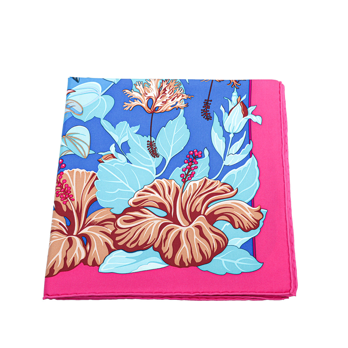 Hermes Multicolor Flamingo Party Silk Scarf