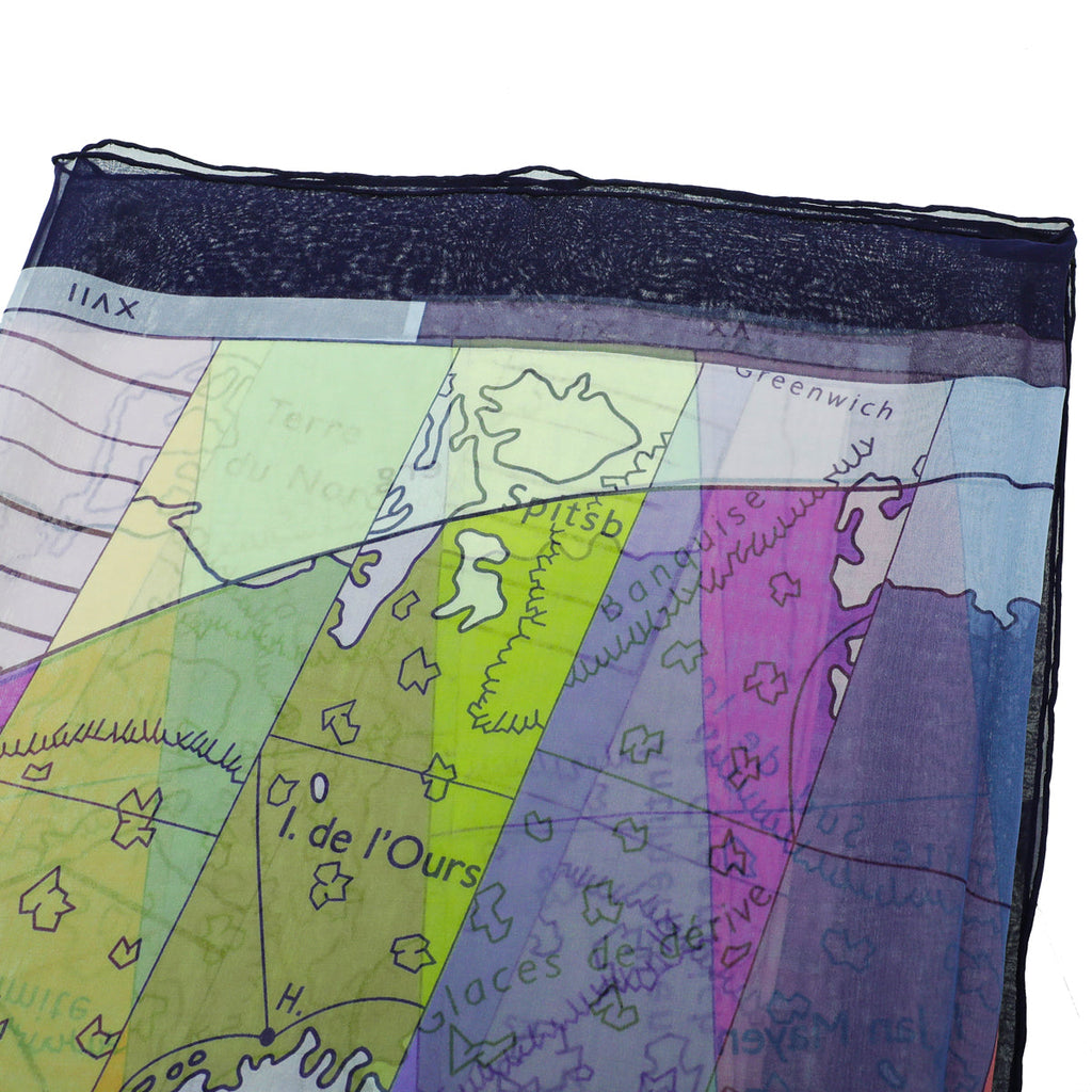 Hermes Multicolor Le Monde Est Vaste Silk Scarf