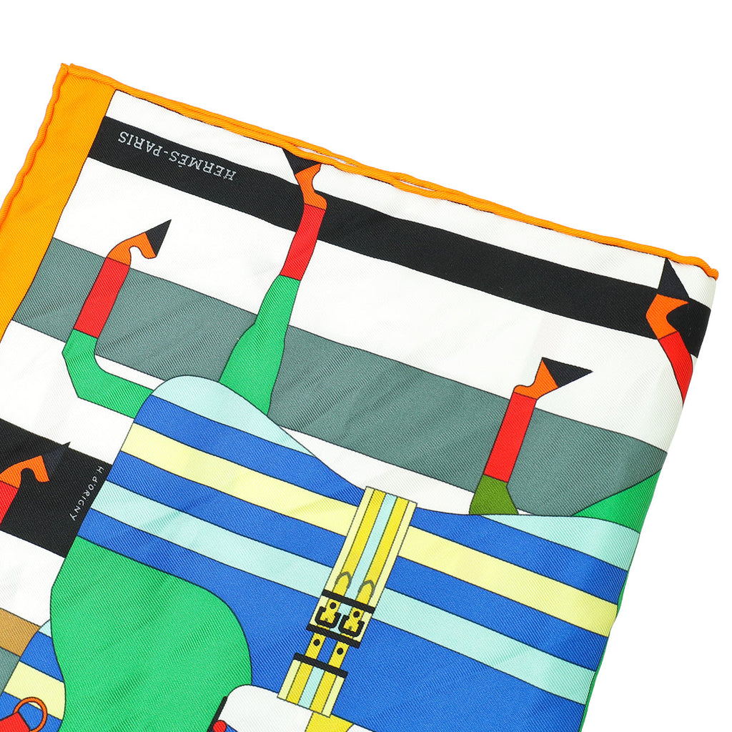 Hermes Multicolor D'Henri D'Origny Rocabar Silk Scarf