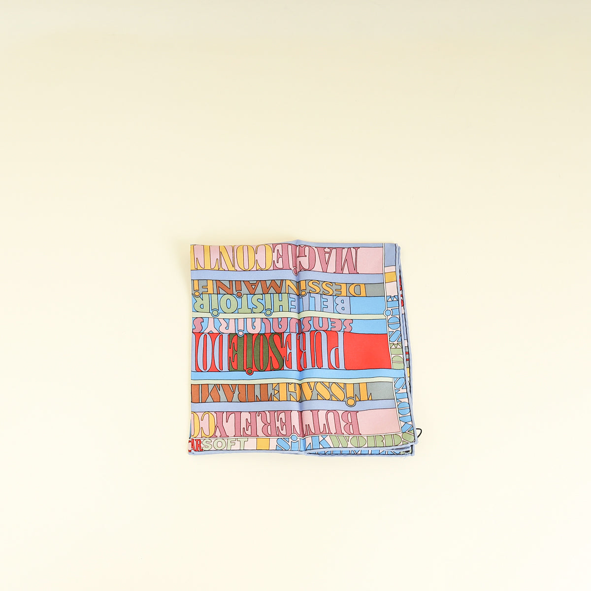 Hermes Mots de Soie Silk Handkerchief