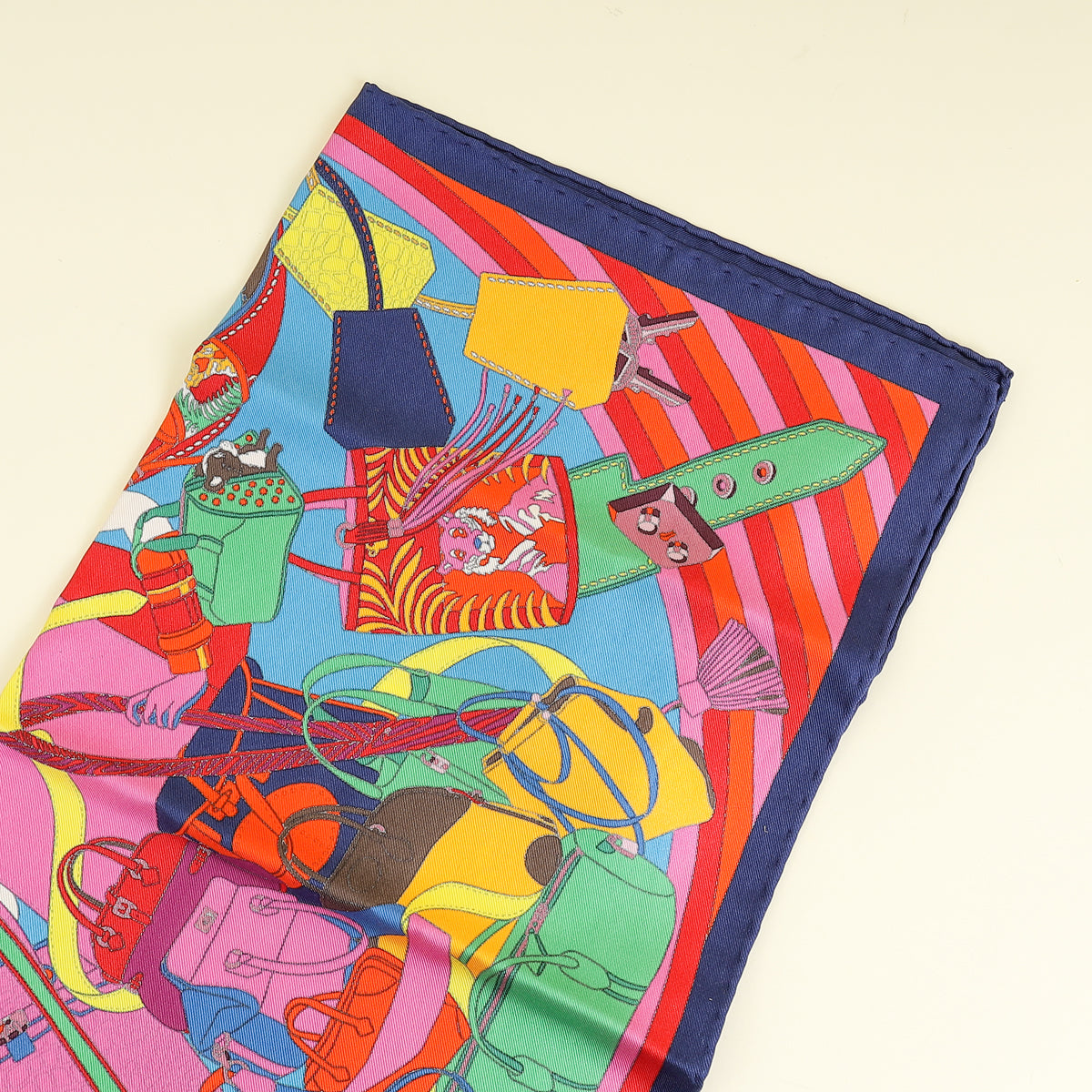 Hermes Multicolor Madam Cuir Handkerchief