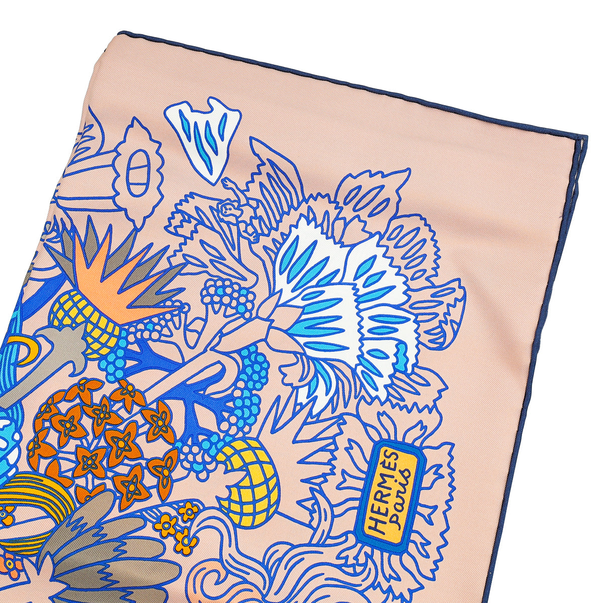 Hermes Muticolor Cache Cache Fleuri Silk Scarf 90