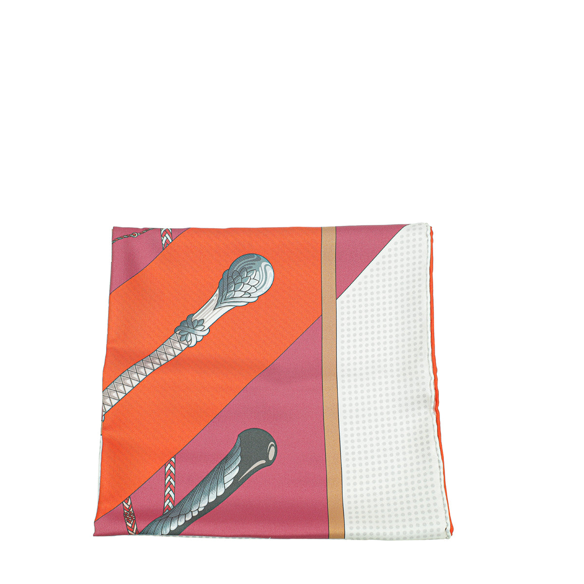 Hermes Multicolor Double Face Clic Clac Silk Scarf
