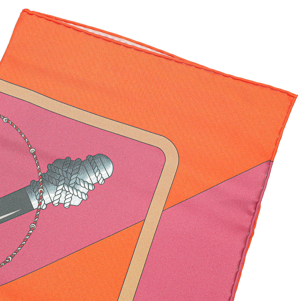 Hermes Multicolor Double Face Clic Clac Silk Scarf