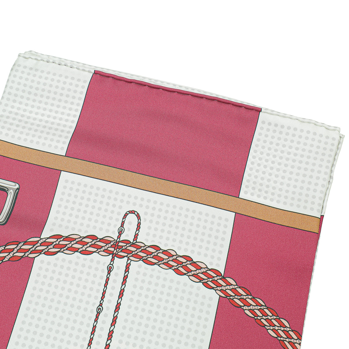 Hermes Multicolor Double Face Clic Clac Silk Scarf