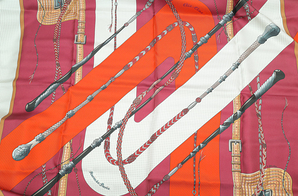 Hermes Multicolor Double Face Clic Clac Silk Scarf