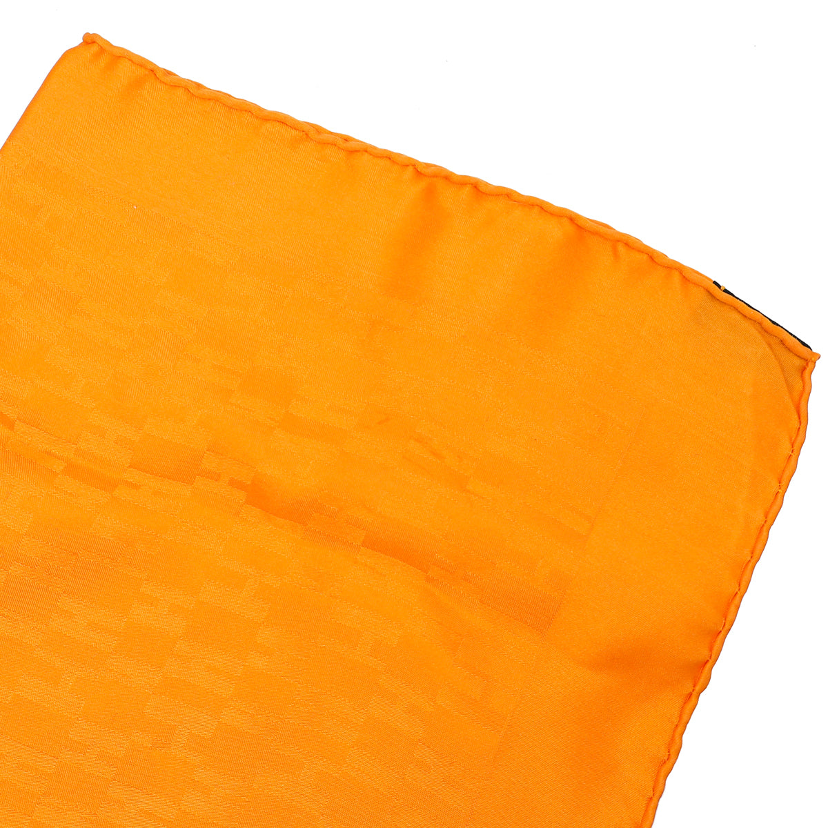 Hermes Orange H Logo Silk Square Scarf