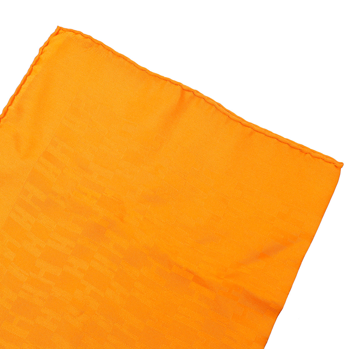 Hermes Orange H Logo Silk Square Scarf