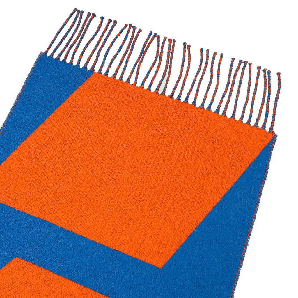 Hermes Bicolor Cashmere Fringe Scarf