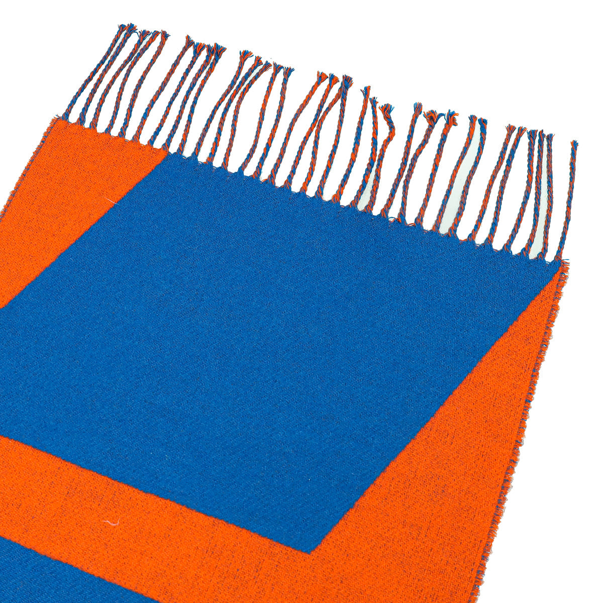 Hermes Bicolor Cashmere Fringe Scarf
