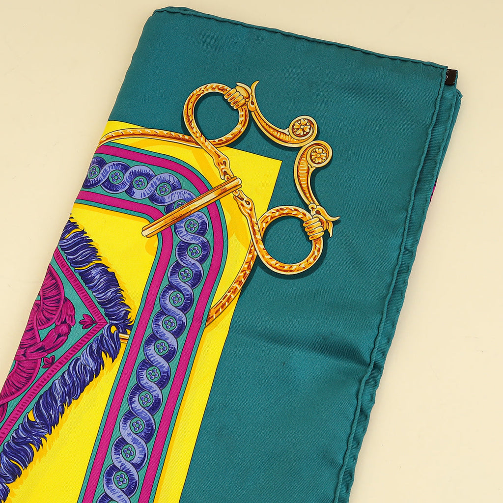Hermes Multicolor Bride de Cour Scarf 90