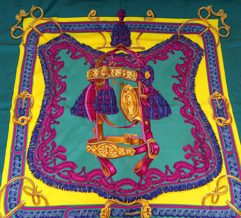 Hermes Multicolor Bride de Cour Scarf 90