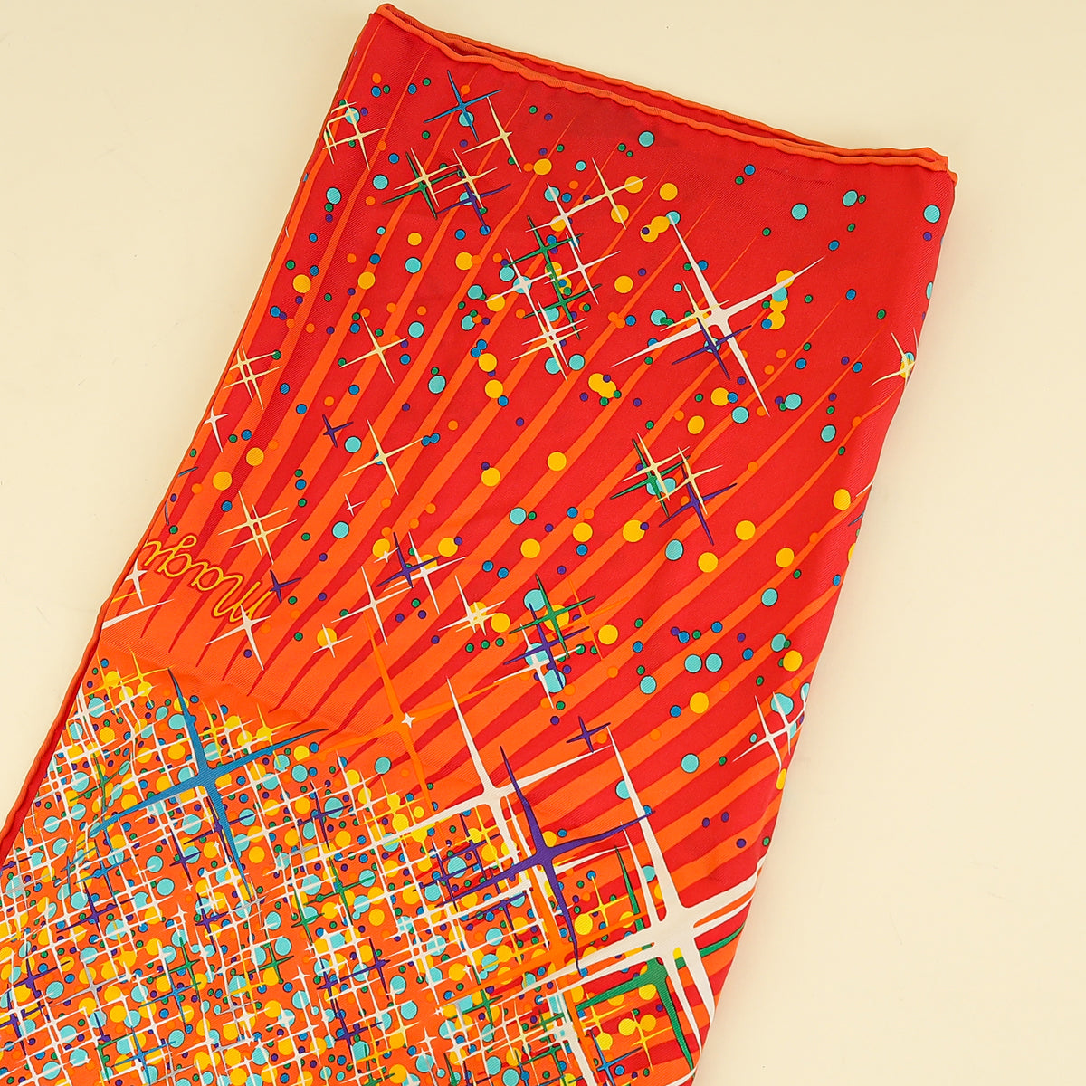 Hermes Multicolor Magic Kelly Scarf 90