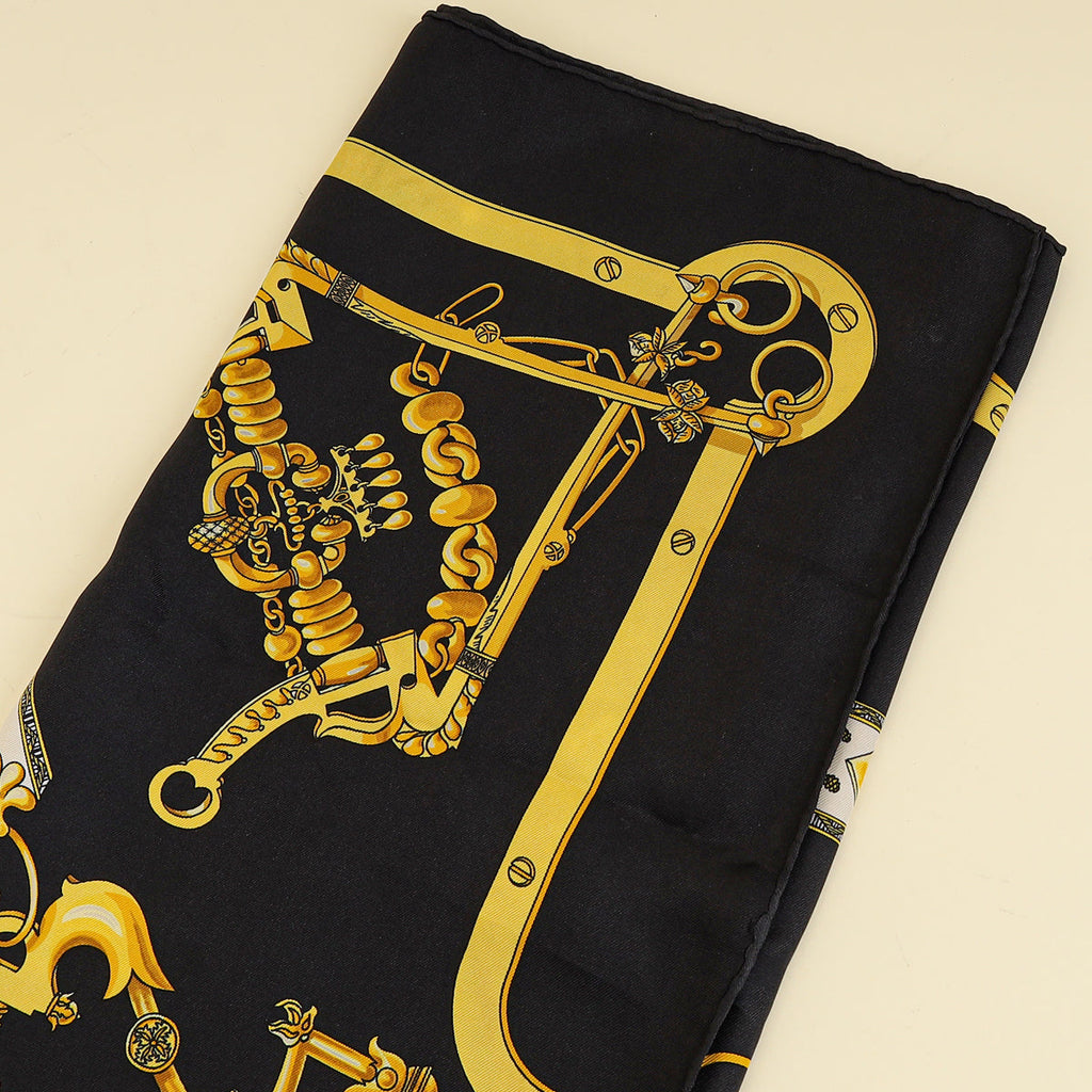 Hermes Bicolor Mors et Gourmettes Scarf 90