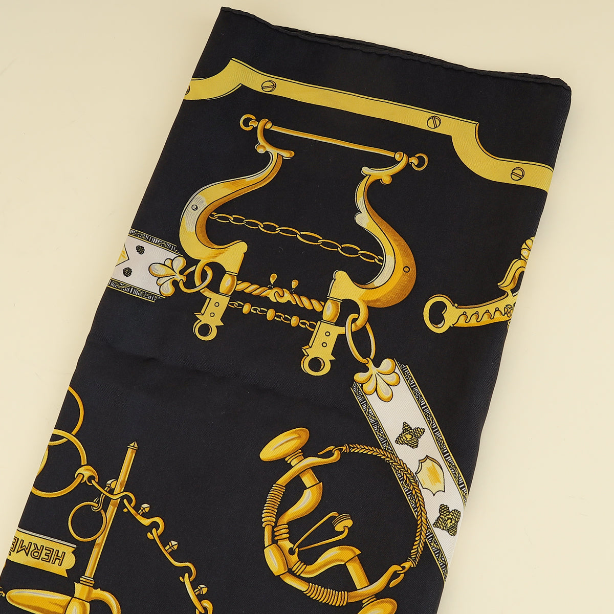 Hermes Bicolor Mors et Gourmettes Scarf 90