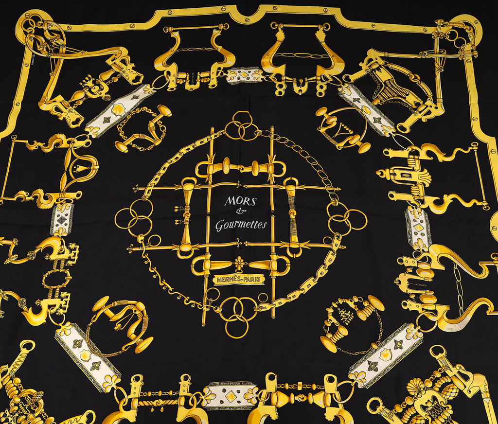 Hermes Bicolor Mors et Gourmettes Scarf 90