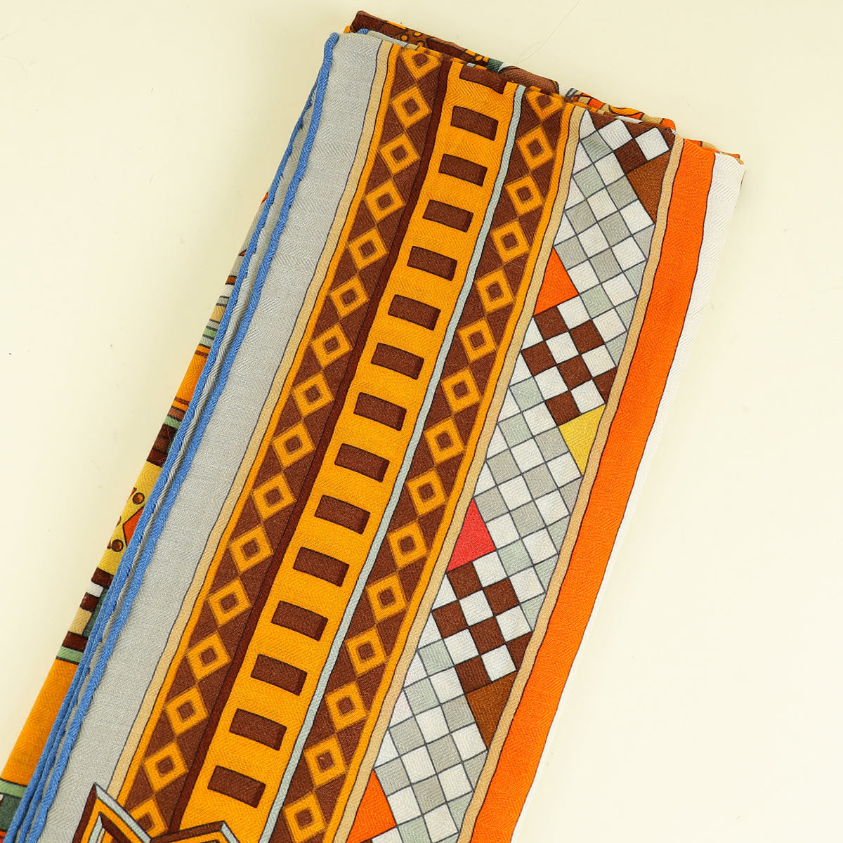 Hermes Multicolor "Colliers de Chiens" Cashmere Silk Shawl
