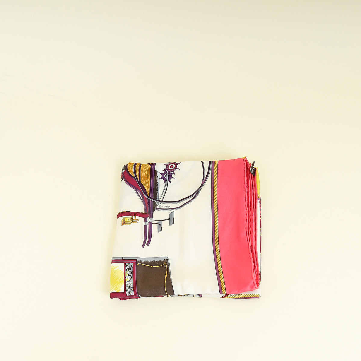 Hermes Multicolor "Les Voitures A Transformation" Silk Scarf