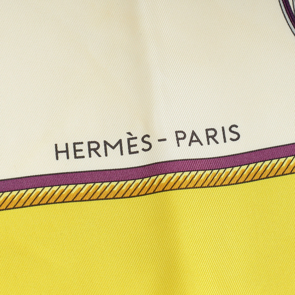 Hermes Multicolor "Les Voitures A Transformation" Silk Scarf
