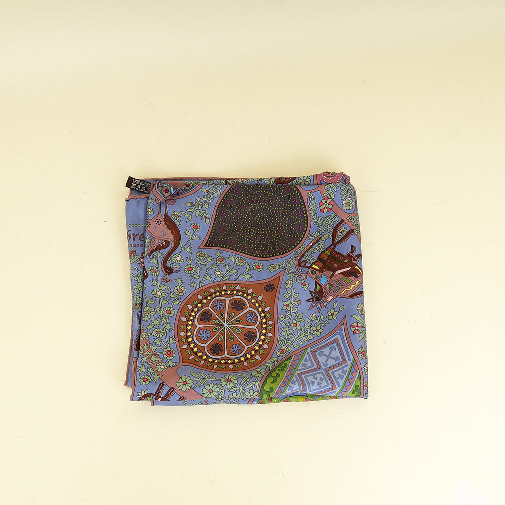 Hermes Multicolor Hermes L'Arbre De Vie Silk Scarf 90