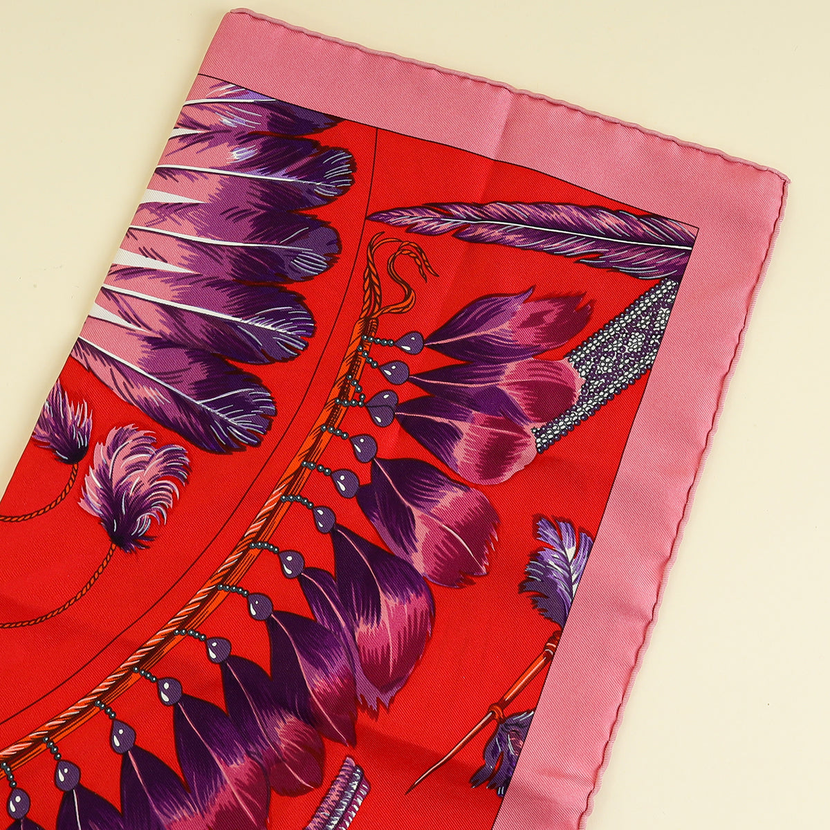 Hermes Multicolor Brazil Detail Silk Scarf