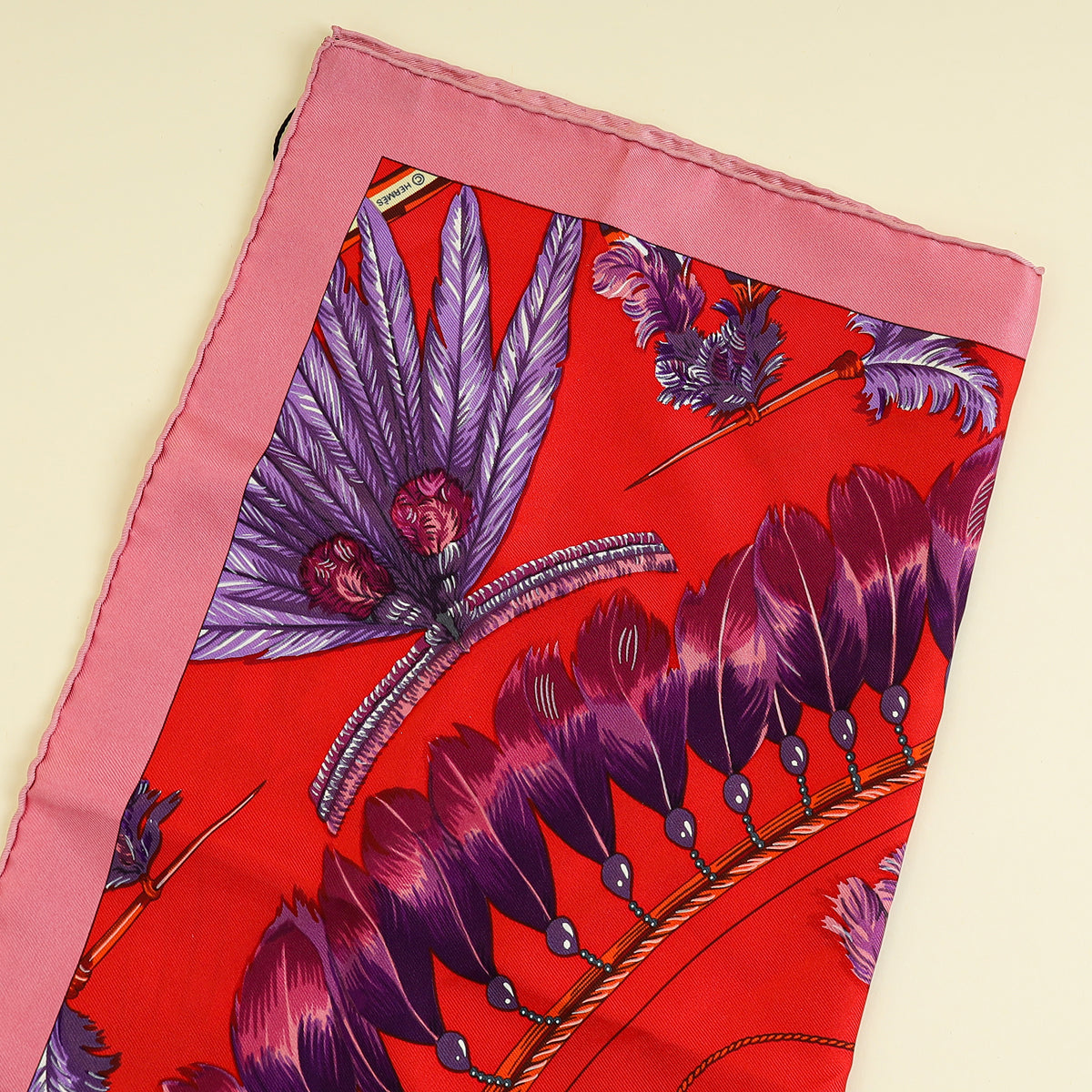 Hermes Multicolor Brazil Detail Silk Scarf