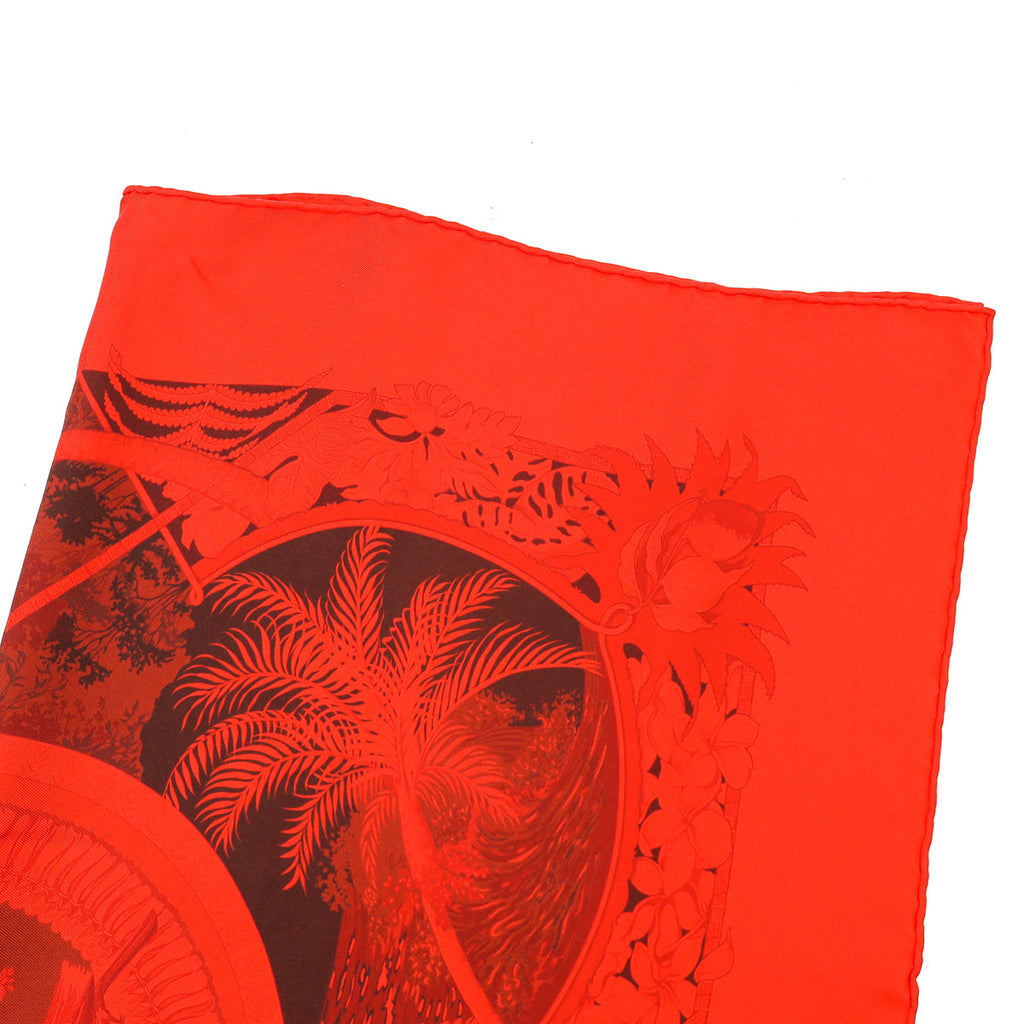 Hermes Rouge Vif Surteint Aloha Scarf