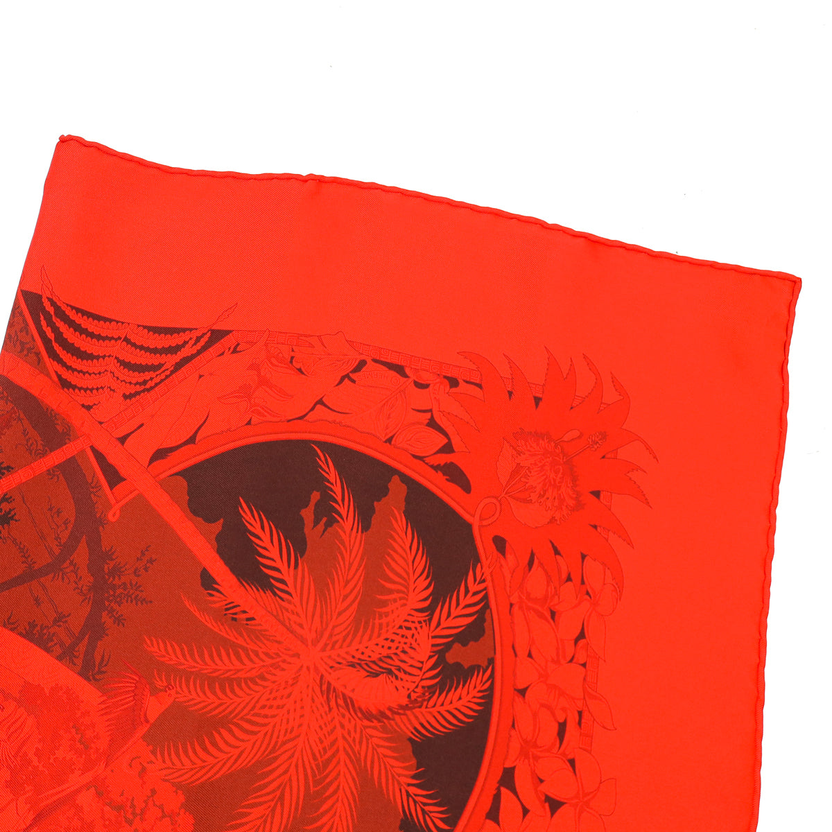 Hermes Rouge Vif Surteint Aloha Scarf