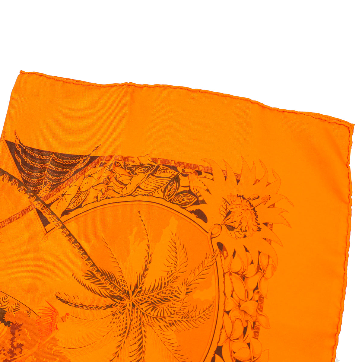 Hermes Orange Vif Surteint Aloha Scarf