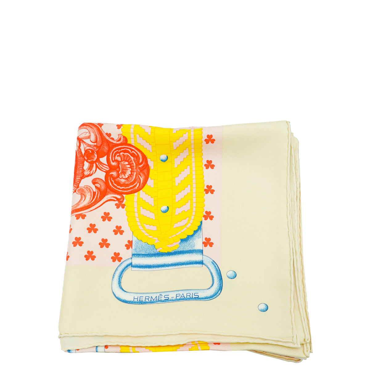 Hermes Tricolor Boucles Et Galons Du Tsar Print Wash Scarf