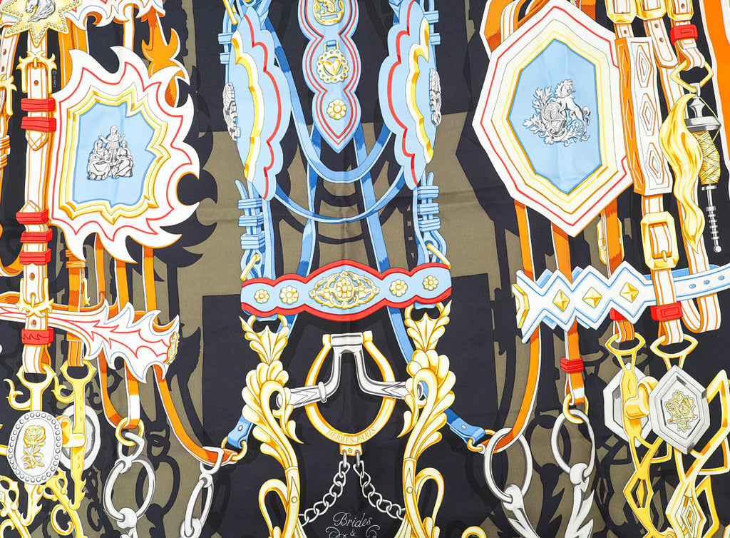 Hermes Multicolor Brides et Destin Silk Scarf