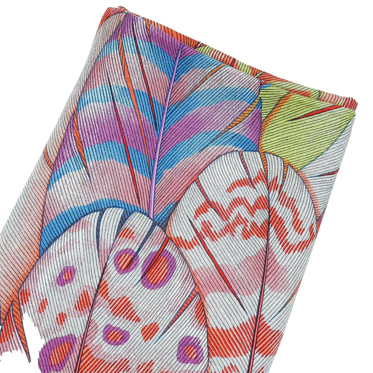 Hermes Mauve Rose Chine Plumes En Fete Cashmere Silk Shawl