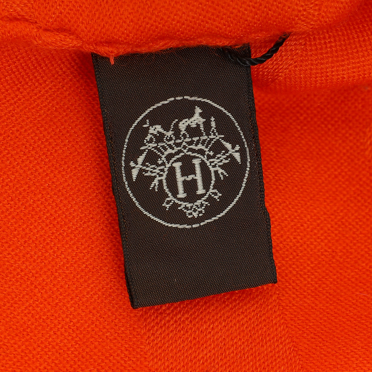 Hermes Orange Vif Libris Cashmere Silk Shawl Stole