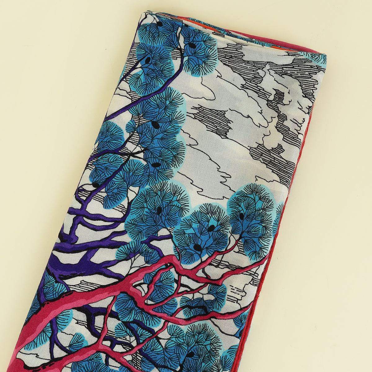 Hermes Multicolor Sieste Au Paradis Shawl 140