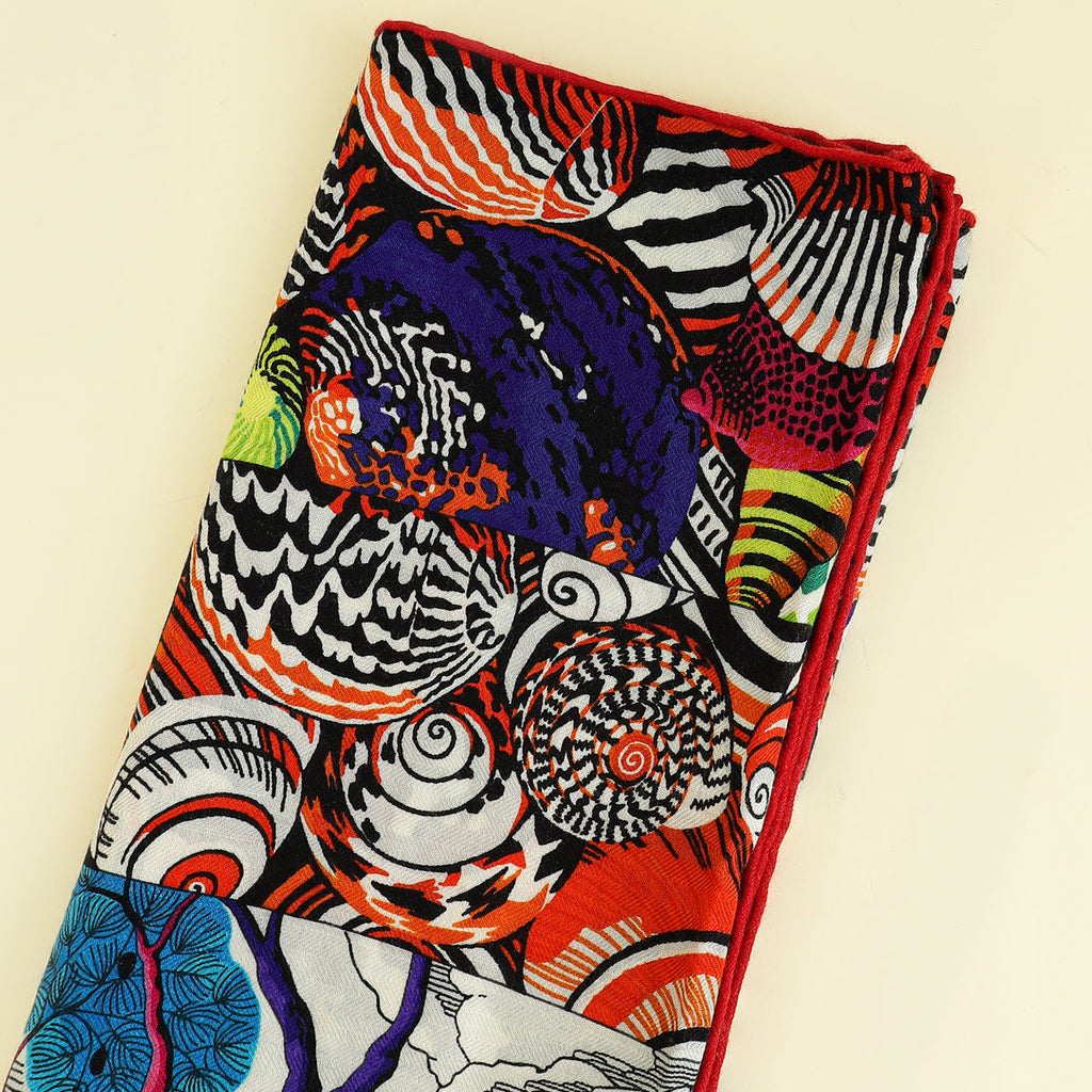 Hermes Multicolor Sieste Au Paradis Shawl 140