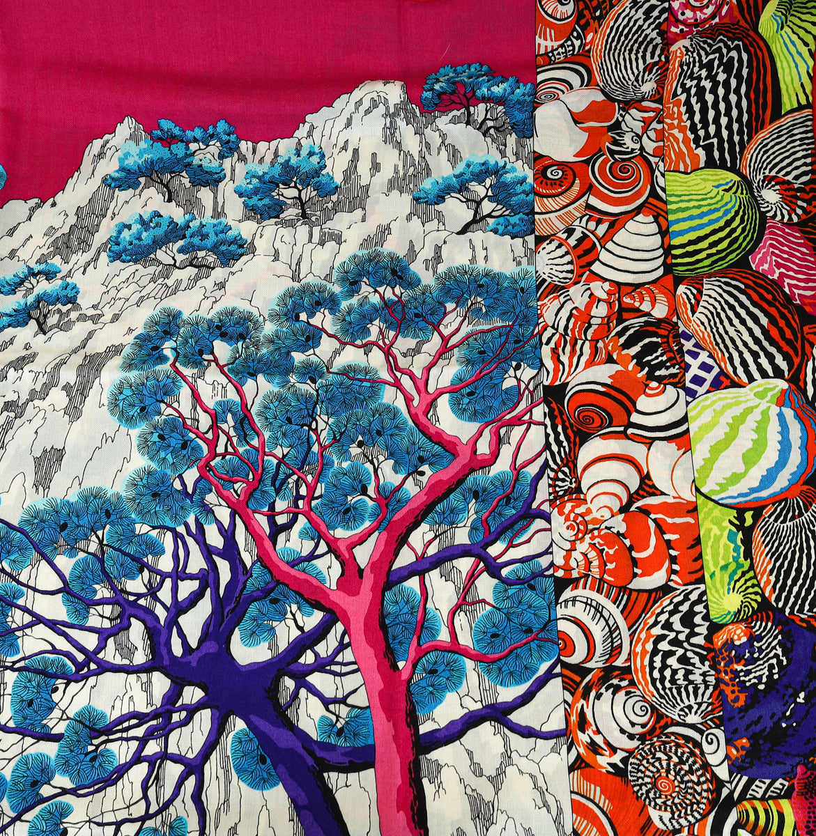 Hermes Multicolor Sieste Au Paradis Shawl 140