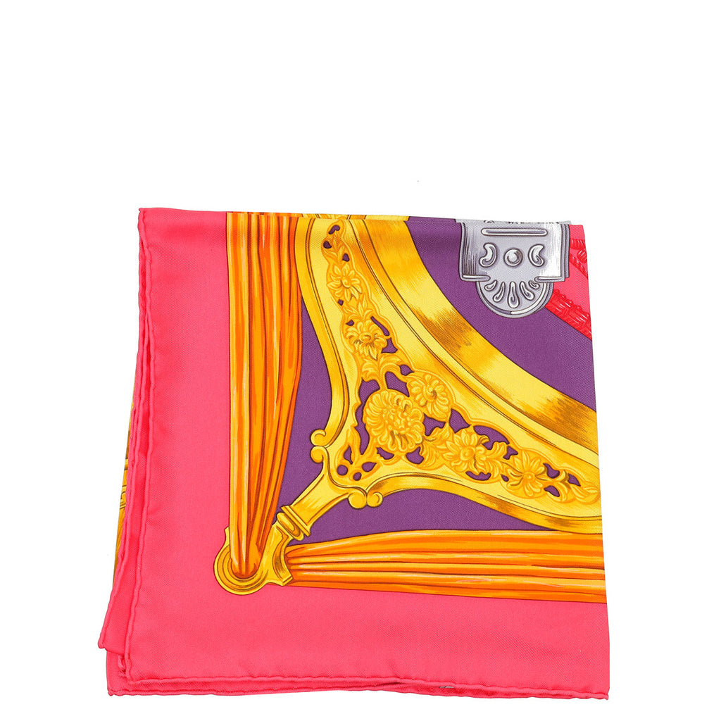Hermes Fuchsia Multicolor Etriers Silk Scarf