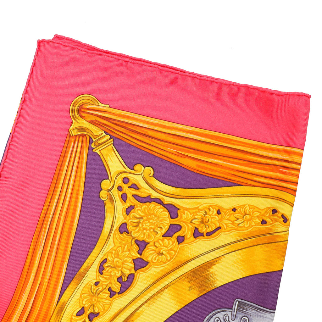 Hermes Fuchsia Multicolor Etriers Silk Scarf