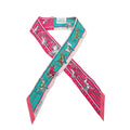 Hermes Multicolor Horses Print Silk Twilly