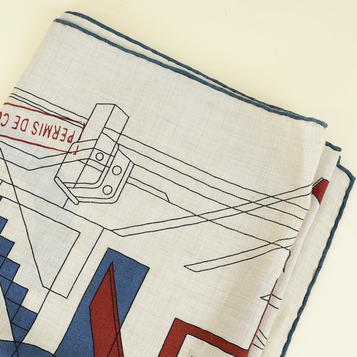 Hermes Tricolor Permis De Construire Scarf 100
