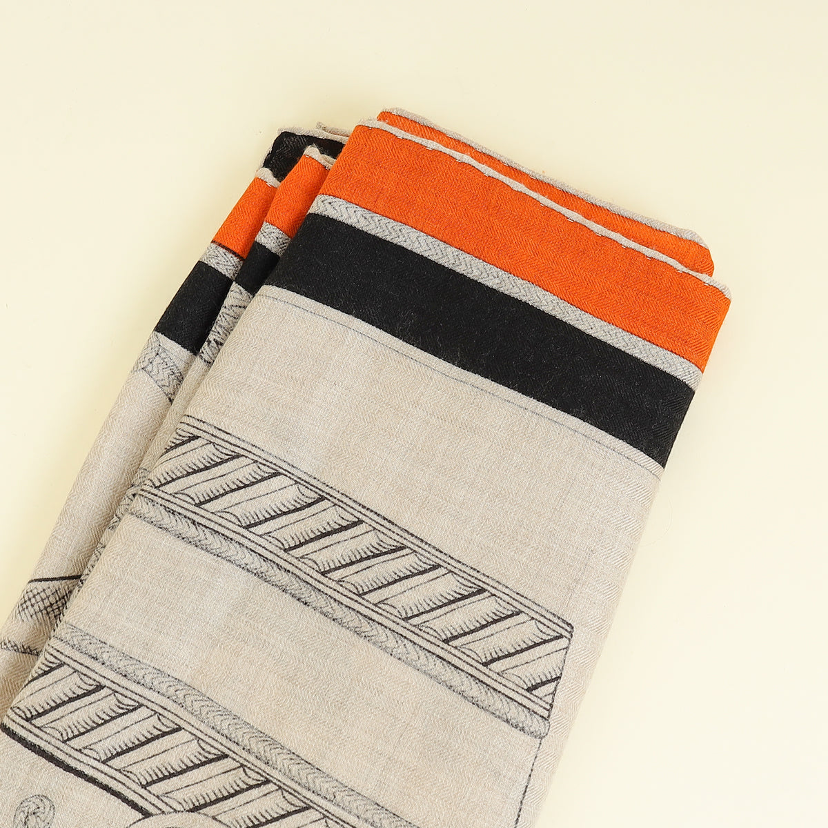 Hermes Multicolor Zouaves et Dragons Wash Shawl 140