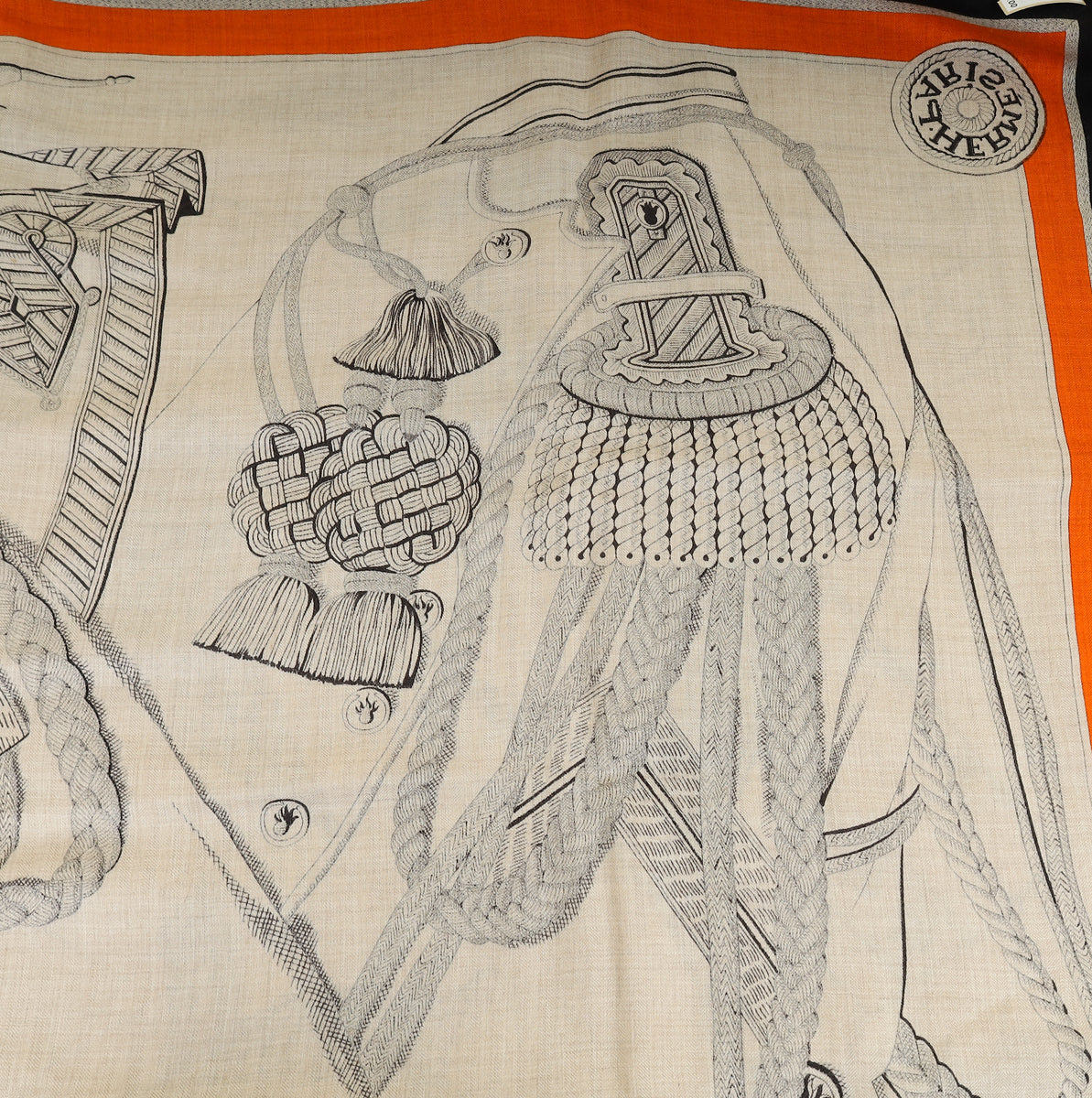 Hermes Multicolor Zouaves et Dragons Wash Shawl 140