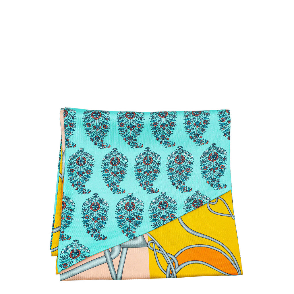 Hermes Multicolor Silk Pegase Maxi Twilly