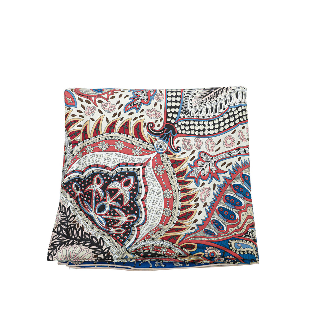 Hermes Tricolor Jardin De La Maharani Silk Scarf