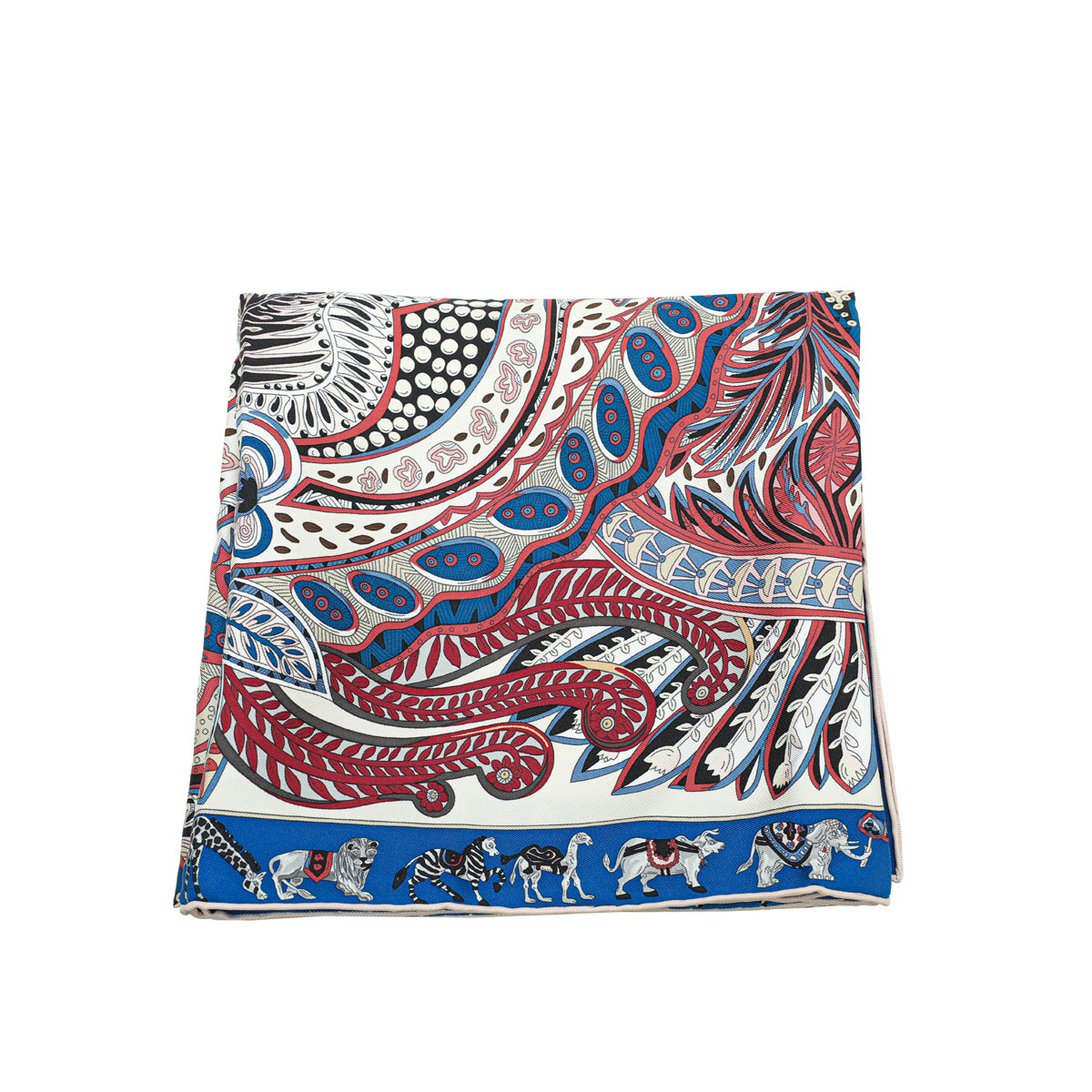 Hermes Tricolor Jardin De La Maharani Silk Scarf