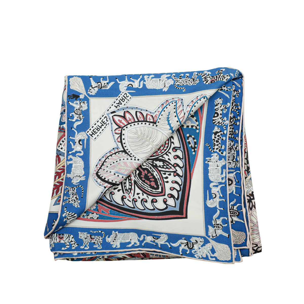 Hermes Tricolor Jardin De La Maharani Silk Scarf